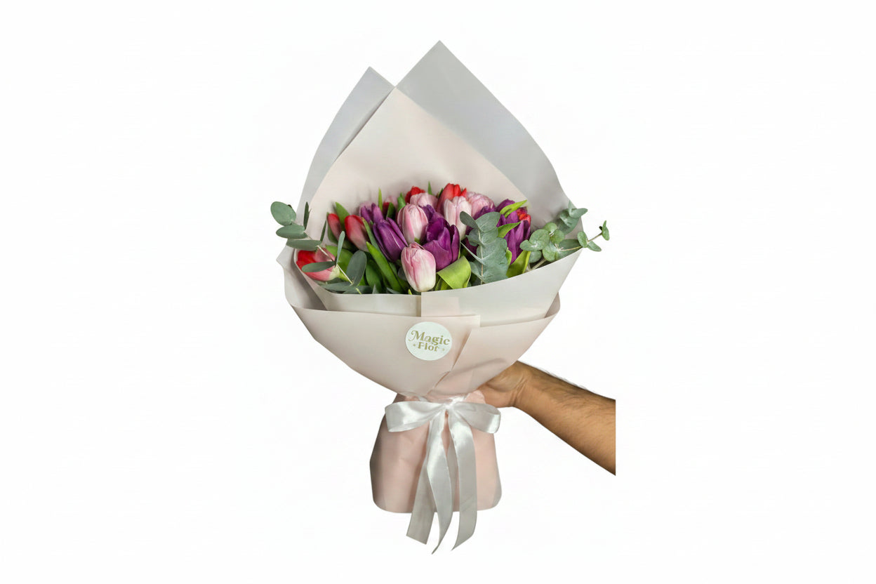 Mixed Tulips Bouquet | Colorful Tulips Flowers | Perfect for all Occasions