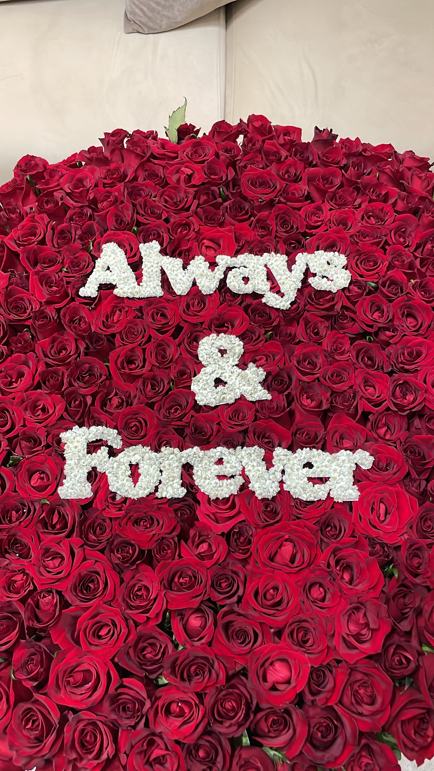 351 Red Roses Basket | Luxury Romantic Flower Arrangement | Wooden Basket with Custom Name Design