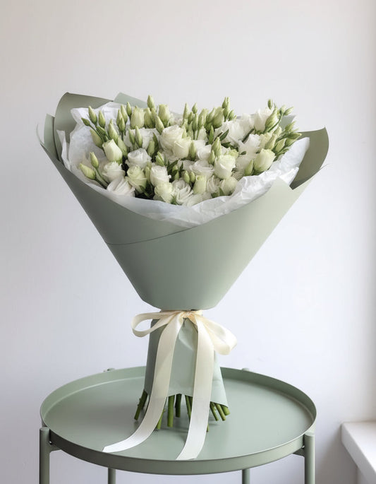 Eustoma Whisper | Spray Eustoma Flowers | White Flowers Bouquet