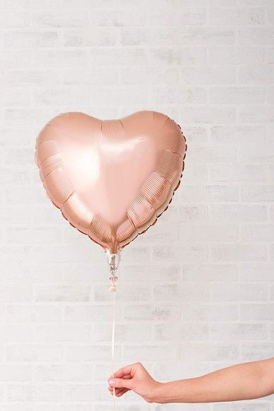 Rose gold foil heart balloon