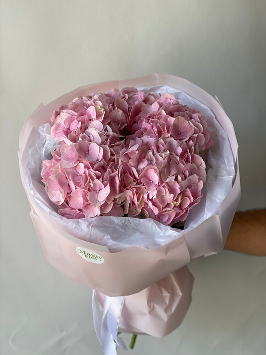 Hydrangea Pink Bouquet | Pink Flowers Bouquet | Birthday | For her