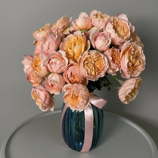 Spray Rose Juliata in Blue vase